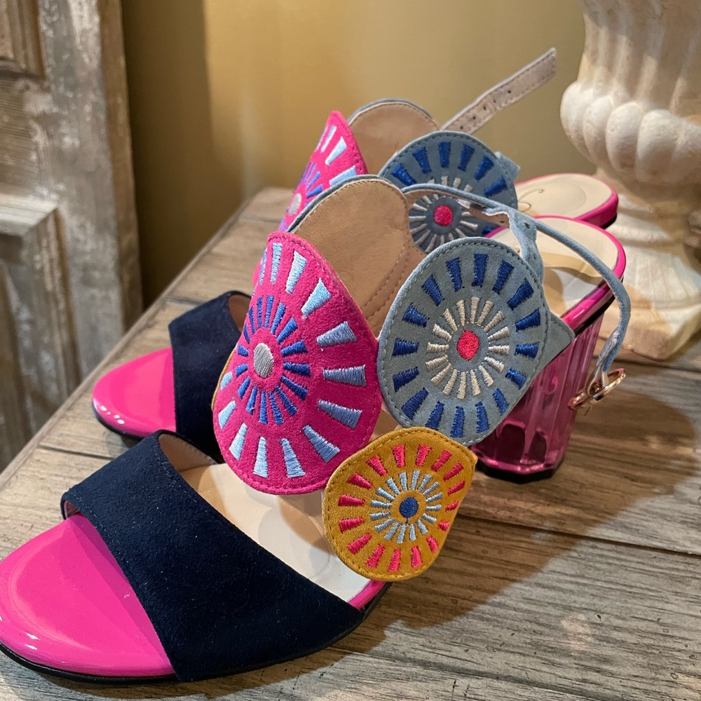 Spring Step Colorful Embroidered Women's Sandals size 36